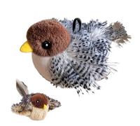 Flappy Bird Cat Toy - Cute Bird ToyE With Flapping Wings | Sandpiper Chirp Tweet, Touch Activated Kitten Plush Toy, Catnip Toys For Interactive Play And Exercise