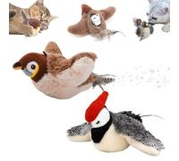 Flappychase - Flappy Chase Cat Toy, Flappychase Interactive Cat Toy, FlappyChase Interactive Cat Toy, Flapping Bird Cat Toys For Indoor Cats, Chirping Bird Cat Toy Flapping Wings 3 Modes (B+D 2 Pcs)