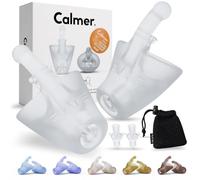 Flare Audio Calmer Extra | Noise Reducing Ear Plugs Alternative | Softens Harsh Sound, -10dB Noise Reduction, Clear Conversations, Translucent, Standard Size, Soft Silicone, Resin Filter