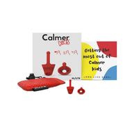 Flare Calmer Kids - Ear Plugs Alternative - Reduce Annoying Noises Without Blocking Sound - Soft Reusable Silicone (Red, Kids)