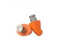 Flare Earshade Pro - Earplugs - Block Sound - Aerospace Titanium & Super Soft Memory Foam - Orange