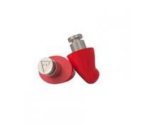 Flare Earshade Pro - Earplugs - Block Sound - Aerospace Titanium & Super Soft Memory Foam - Red