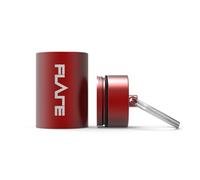 FLARE AUDIO Premium Earplug Keychain Case, Waterproof Aluminium Storage Capsule for Reusable Earplugs, Compatible with Calmer, Isolate and Sleeep, Size Large, Red