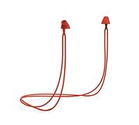 Flare Calmer Kids Secure - Ear Plugs Alternative - Reduce Annoying Noises Without Blocking Sound - Soft Reusable Flexible Silicone with Built-in Lanyard (Red, Kids)