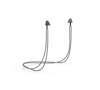 Flare Calmer Secure Mini - Small Ear Plugs Alternative - Reduce Annoying Noises Without Blocking Sound - Soft Reusable Flexible Silicone with Built-in Lanyard - Grey