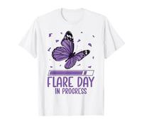 Flare Day in Progess Fibromyalgia Awareness Month Butterfly T-Shirt