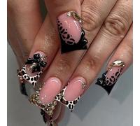 Flare Duck Shape Press on Nails | Handmade Press on Nails | Glossy Stick on Nails for Women Daily(JP4294)