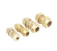 Flare Fit Tube O/D 6/8/10/12/14/16/19/22mm Brass Connector Fitting with Nuts Refrigeration Air Conditioner(6mm-8mm Reduce)