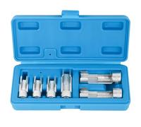 Flare Nut Socket Set, Injector Wrench Kit, Oil Pipe Outlet Device, 10-19mm 6-Piece Drive with Storage Case, Wire Unbound Fastener Removal Tool for Automotive Petrol Line Repair Tasks 1.8x3.07 Inches