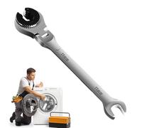 Flare Nut Wrench - Metric Ratcheting Tubing Wrench Set - Plum Bayonet Quick Ratchet Double Opening Combination Wrenches for Tube Hose Oil Pipe