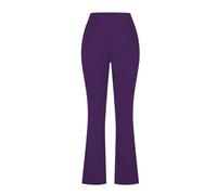 Flared Leggings Women Seamless Tummy Control Bootcut Yoga Pants with Pockets Ladies Slim Fit Stretch Bootleg Trousers No See Through Plain Sports Workout Running Leggings