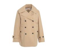 Flared Trench Coat with Logo Details- female- Save The Duck- Trench Coats- Beige- S- Coats S