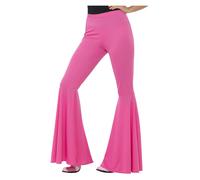 Smiffys Flared Trousers, Ladies, Pink , 1960's Groovy Fancy Dress, 1960s Dress Up Costumes