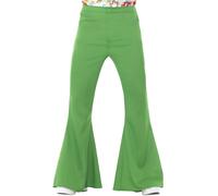 Smiffys 60s Flared Trousers, Green, Men