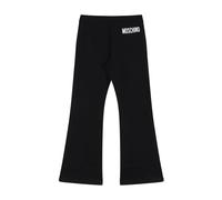 Flared Trousers with Logo Print- unisex- Moschino- Trousers- Black- 6 Y- Kids 6 Y