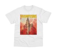 Flares and Liverbirds Liverpool Champ20ns 20th League Champions Inspired Printed T-Shirt White Large