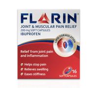 Flarin Joint and Muscular Pain Relief, 200 mg Soft Capsules, Muscle, Rheumatic, Joint and Back Pain Relief, Lipid Ibuprofen, Uniqu
