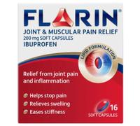 Flarin Joint & Muscular Pain Relief 200mg Soft Capsules 16