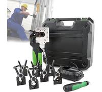 Flaring Tool Kit, Electric Fast Flaring Tool for Soft Copper/Aluminum/Brass Pipes, 1/4" - 3/4" OD, 5 Sec Flaring, Includes 5 Chucks, 2200 mAh Battery