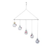 Flaroey 1 Piece Charming Wind Chimes Bird Feeders Garden Decor Bird Feeder As Shown Plastic+Metal for Outdoors,Window Bird Feeders for Viewing