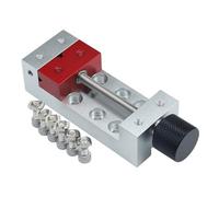 Flaroey 100MM DIY Engraving Machine Vise, Aluminum Jaw Flat Nose Clamping Tool for Machining with 6 PCS Screws