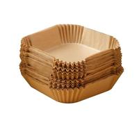 Flaroey 100pcs Square Air Fryer Paper Pad Oil-Proof Paper Liners for Baking and Cooking 20x20x4.5cm