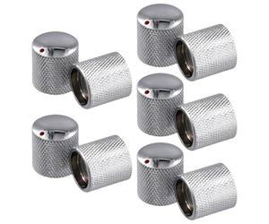 Flaroey 10PCS Electric Guitar Potentiometer Volume Tone Knob Potentiometer Control Knob Electric Guitar Screw Type Knob 6mm