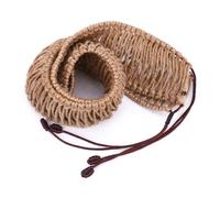 Flaroey 12 Inch Tongue Drum Wrapped Braided Rope Hand Pan Drum Decoration Hand-Woven Rope
