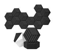 Flaroey 12 Pack Self Adhesive Acoustic Panels Sound Absorbing Panels Acoustic Foam Panels 14 X 12 X 0.4Inch Soundproof Wall Panels B