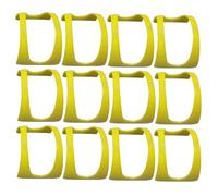 Flaroey 12 Pack Taco Trays Plastic Burrito Trays Serving Trays Party Supplies for Tacos Burritos Hot Dogs Yellow