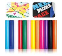 Flaroey 12pcs Bubble Vinyl Heat Transfer 3D Bubble HTV, DIY Iron-on Vinyl for T-Shirts, Easy to Cut and Weed