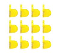 Flaroey 12pcs Cup Holder Anti-Overflow Laundry Detergent Cup Holder Folding Bracket Seamless Hook Yellow