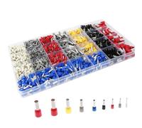 Flaroey 1400 Piece Wire Ferrule Connectors Kit 22-8 Gauge Premium Copper Ferrule Terminals Plastic+Metal Nylon Insulated Pin Cord End Connectors