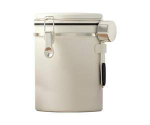 Flaroey 1800ML Stainless Steel Coffee Canister Airtight Container with Date Tracker Measuring Spoon Freshness Lock Kitchen B