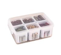 Flaroey 1PC Condiment Jars with Tray with Small Dividers Countertop Spice Organizer Kitchen Storage Container for Refrigerator,C