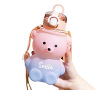 Flaroey 1pc Gradient Cute Water Cup Summer High-Value Girls Plastic Cup Portable Straw Cup Large Capacity Water Bottle A