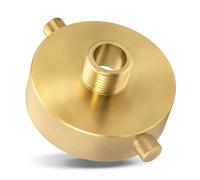 Flaroey 2-1/2In () Female X3/4In GHT Male Fire Hydrant Adapter FireHose Adapter Brass FireEquipment with Pin Lug 2-1/2x3/4In