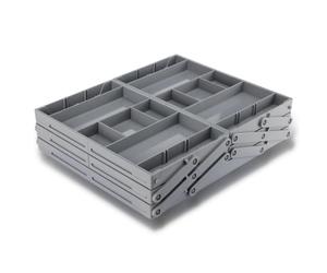 Flaroey 2/3 Tier Jewelry Display Stackable Exquisite Jewellery Holder Portable Ring Earrings Necklace Organizer Storage Box B