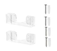Flaroey 2 Pack Acrylic Hat Rack for Wall,Wall Mounted Hat Organizer for Closet, Door, Garage, Bedroom Transparent