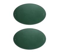 Flaroey 2 PCS Retro Placemat European French Style Oval Insulation Mat Ins Waterproof and Oil-Proof PU Leather Western Dining Table Mat Home F