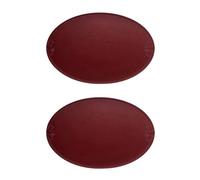 Flaroey 2 PCS Retro Placemat Ins Waterproof and Oil-Proof PU Leather Western Dining Table Mat Home C