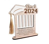 Flaroey 2024 Wooden Graduation Wallet Graduation Season Gift Wallet Wooden Wallet White