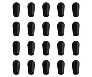 Flaroey 20Pcs Switch Tip Metric M3.5/ Guitar 3 Way Toggle Switch Tip Switch Knobs Black