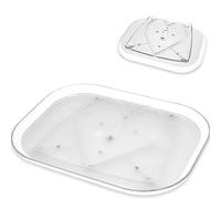 Flaroey 2Pack Lazy Turntable Organizer for Refrigerator, Rotating Rectangular Lazy for Cabinet, Pantry, Kitchen Easy to Use L