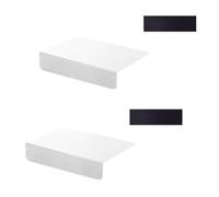 Flaroey 2pc Punching-Free Extension Plate Household Refrigerator Side Widening Extension Storage Shelf Narrow 20x10cm White