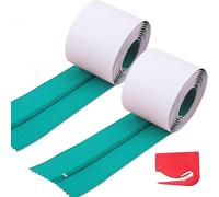 Flaroey 2pcs Dust Barrier Zipper,Instant Door Dust Protection Self-Adhesive Tarp Double Zipper Blade Construction Green
