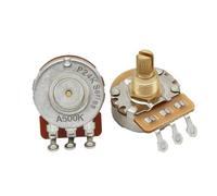 Flaroey 2PCS Guitar Potentiometers Fine 24-Spline Brass Shaft Fine 24-Spline Brass Shaft 500K