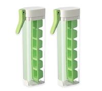 Flaroey 2PCS One-Handed Pressing Ice Lattice Easy to Release Freeze 6 Compartments Ice Mould Homemade Small Ice Moulds,B