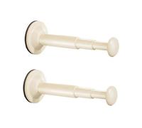 Flaroey 2pcs Suction Cup Clothes Hanger Storage Organizer Home Balcony Multi-Functional Wall-Mounted Hanger Creamy White