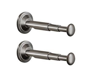 Flaroey 2pcs Suction Cup Clothes Hanger Storage Organizer Home Balcony Multi-Functional Wall-Mounted Hanger Gray